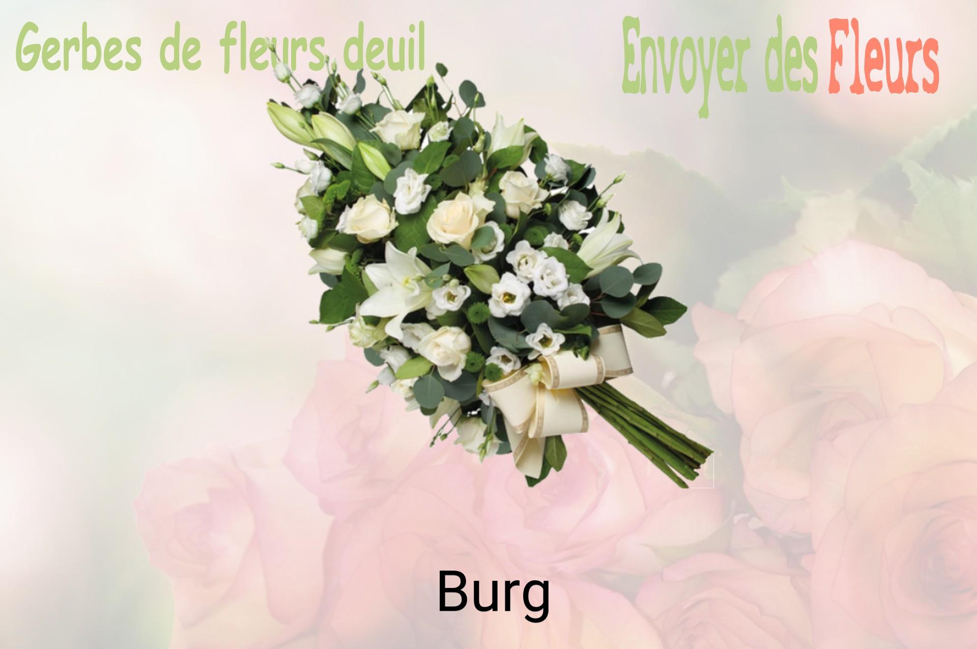 Gerbe de fleurs de deuil livrée à Burg